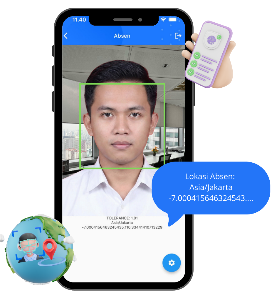 Teknologi pemindaian wajah real-time dalam sistem aplikasi absensi digital